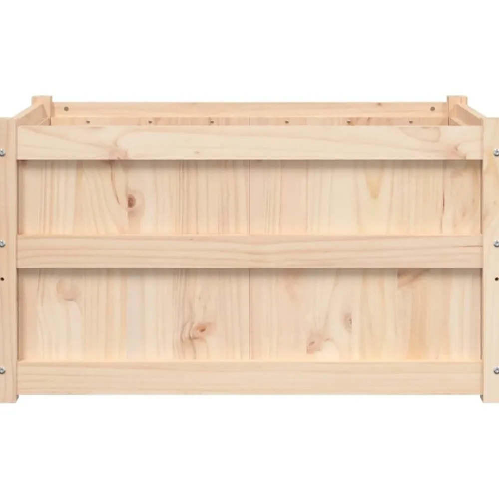 vidaXL Jardinera de madera maciza de pino 90x50x50 cm Pino natural Discount