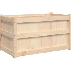 vidaXL Jardinera de madera maciza de pino 90x50x50 cm Pino natural Discount