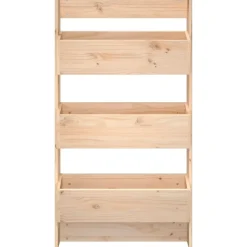 vidaXL Jardinera de pared 3 niveles madera maciza pino 60x18,5x110 cm Pino natural Outlet
