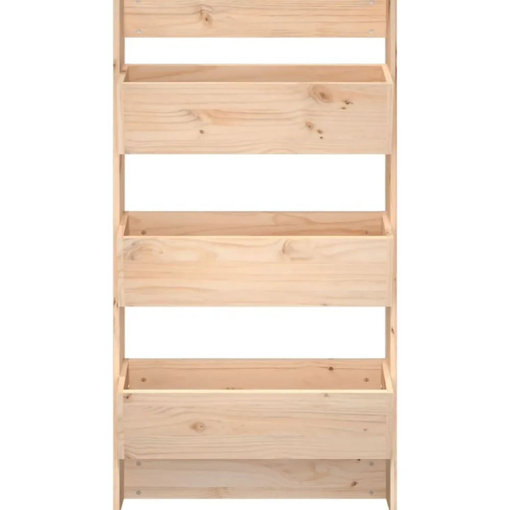 vidaXL Jardinera de pared 3 niveles madera maciza pino 60x18,5x110 cm Pino natural Outlet