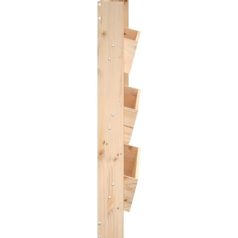 vidaXL Jardinera de pared 3 niveles madera maciza pino 60x18,5x110 cm Pino natural Outlet