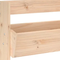 vidaXL Jardinera de pared 3 niveles madera maciza pino 60x18,5x110 cm Pino natural Outlet