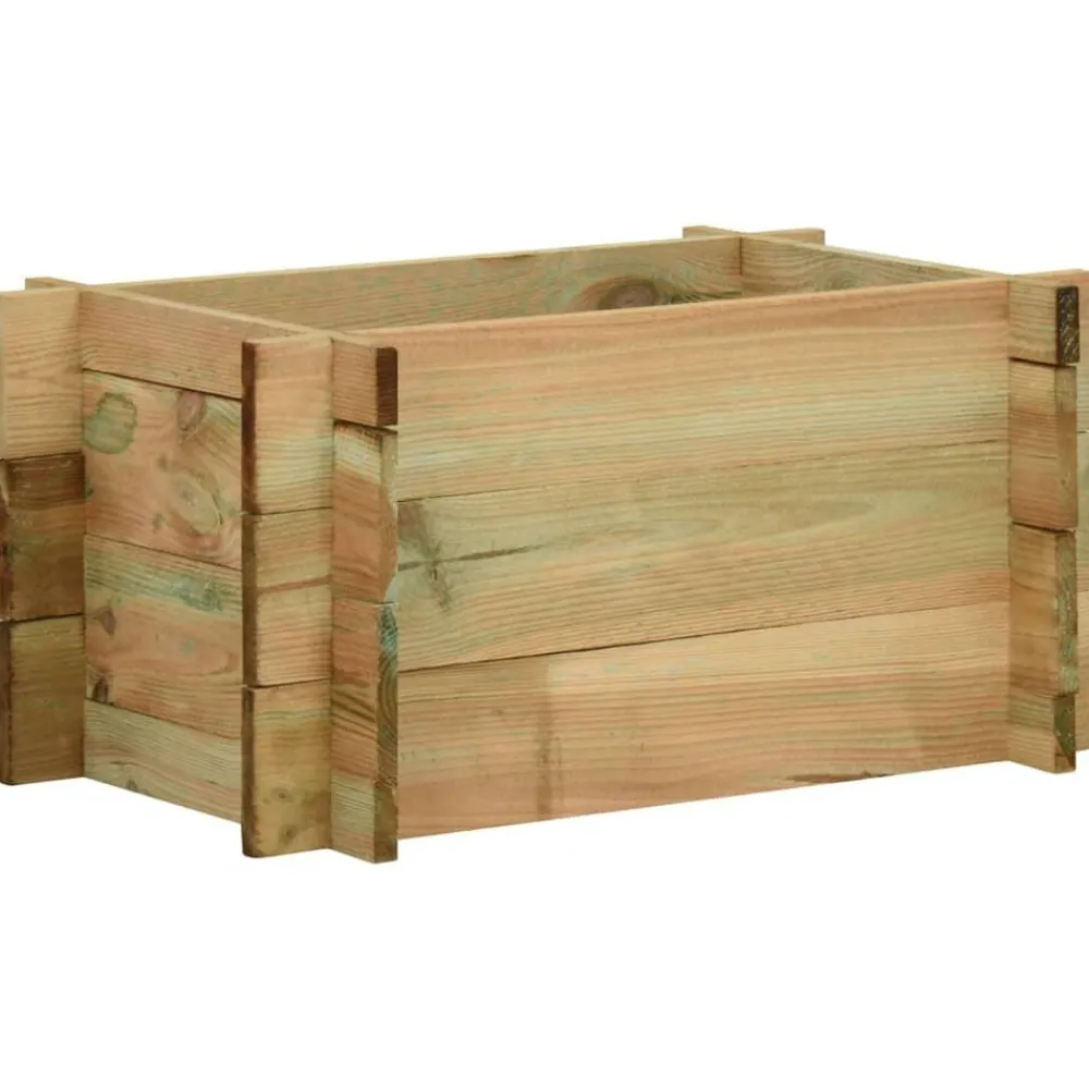 vidaXL Jardín-Jardinera de verduras madera pino impregnada 40 cm
