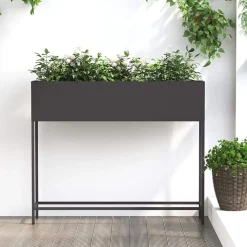 vidaXL Jardinera Elevada 100 x 26 x 82 cm Acero Negro Best