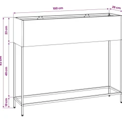 vidaXL Jardinera Elevada 100 x 26 x 82 cm Acero Negro Best
