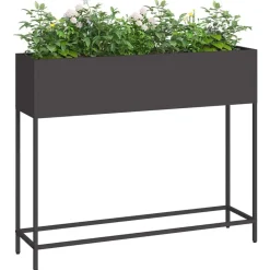 vidaXL Jardinera Elevada 100 x 26 x 82 cm Acero Negro Best