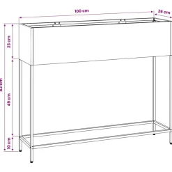 vidaXL Jardinera Elevada 100 x 26 x 82 cm Acero Verde oliva Hot