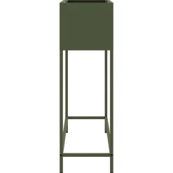 vidaXL Jardinera Elevada 100 x 26 x 82 cm Acero Verde oliva Hot