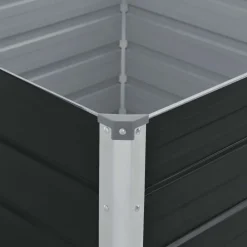 vidaXL Jardinera elevada de acero galvanizado marrón 100x100x45 cm Marrón Hot