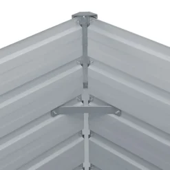 vidaXL Jardinera elevada de acero galvanizado marrón 100x100x45 cm Marrón Hot