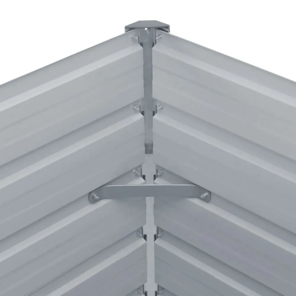 vidaXL Jardinera elevada de acero galvanizado marrón 100x100x45 cm Marrón Hot