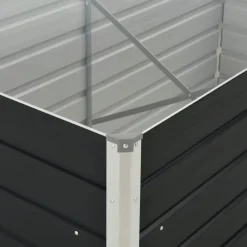 vidaXL Jardinera elevada acero galvanizado gris antracita 160x80x77cm Online