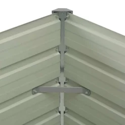 vidaXL Jardín-Jardinera elevada acero galvanizado gris 100x100x77cm