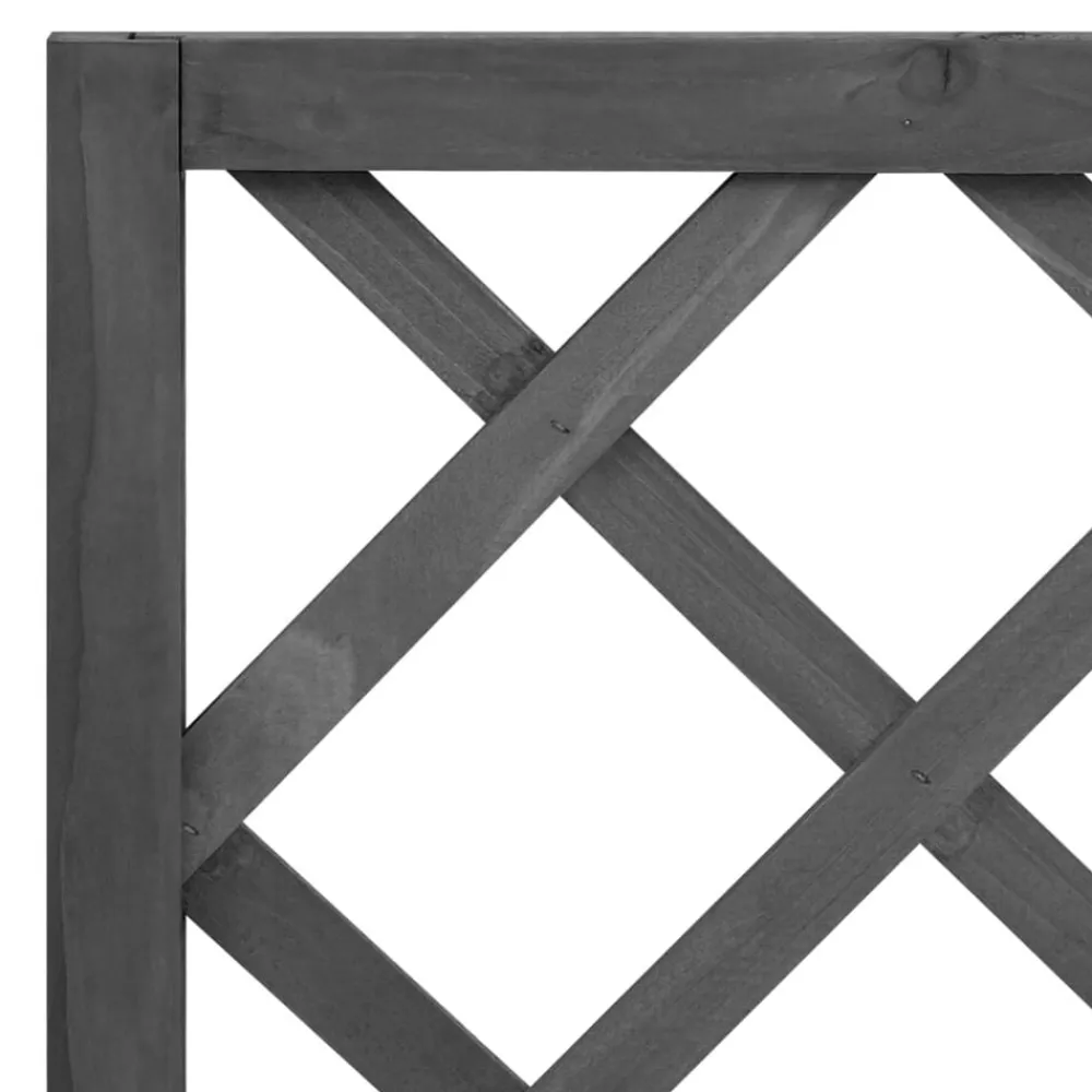 vidaXL Jardinera enrejada de jardín madera de abeto 70x30x135cm Negro Hot