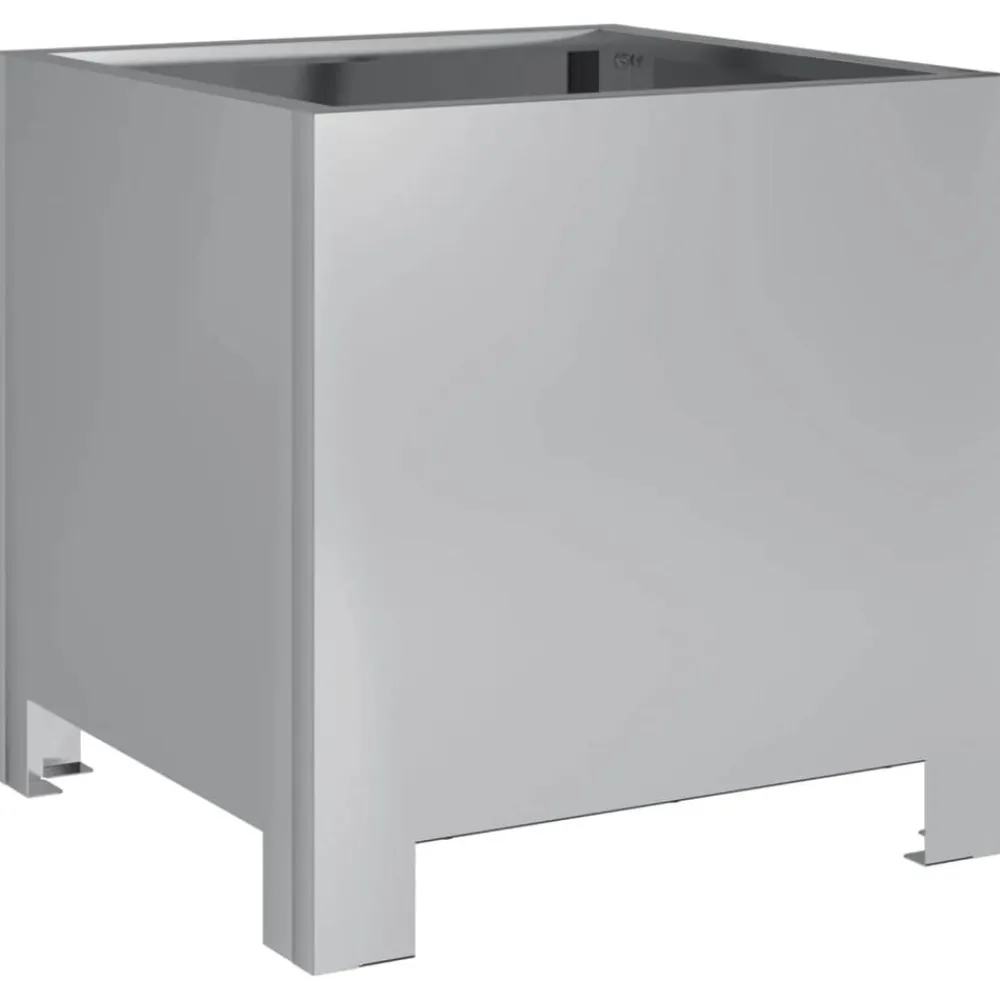 vidaXL Jardinera hexagonal de acero galvanizado 30x30x30 cm Acero galvanizado/gris Clearance