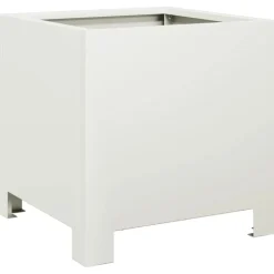 vidaXL Jardinera hexagonal acero blanca 30x30x30 cm Acero/Blanco Best
