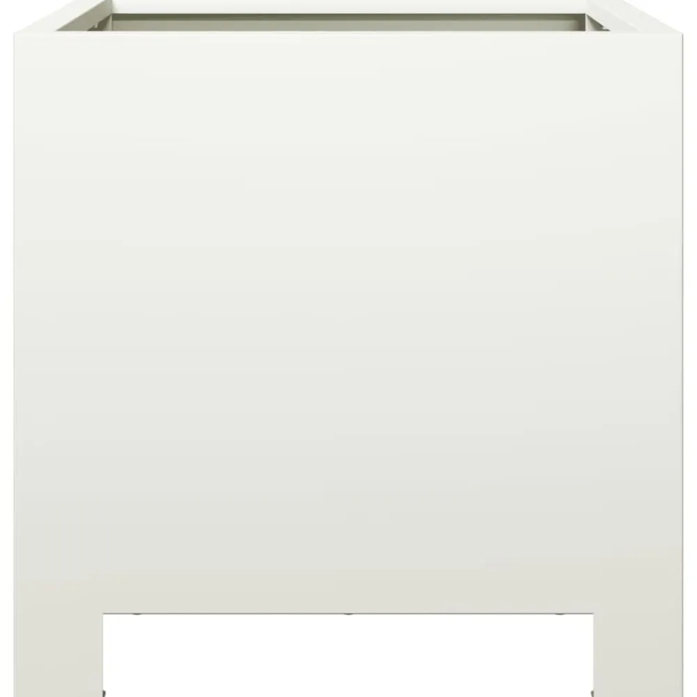 vidaXL Jardinera hexagonal acero blanca 30x30x30 cm Acero/Blanco Best