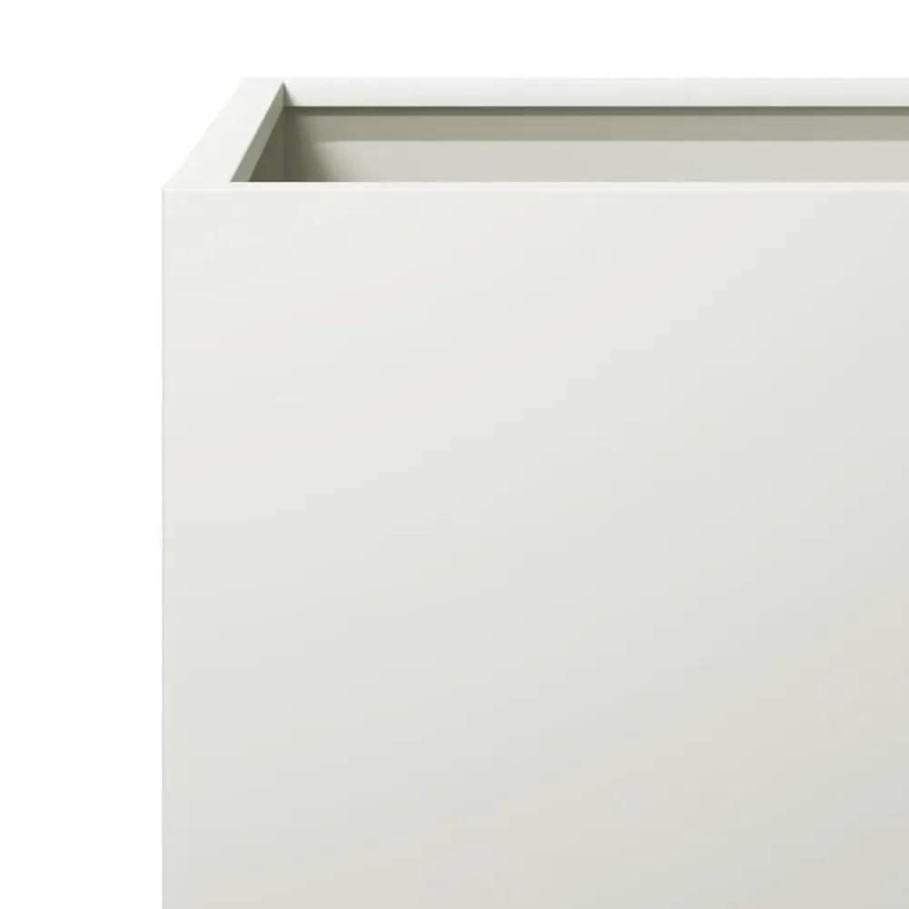 vidaXL Jardinera hexagonal acero blanca 30x30x30 cm Acero/Blanco Best
