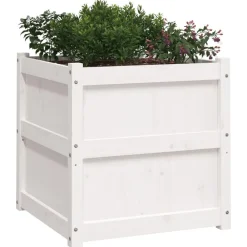 vidaXL Jardín-Jardinera madera maciza de 60x60x60 cm