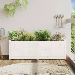 vidaXL Jardín-Jardinera madera maciza de 150x50x50 cm