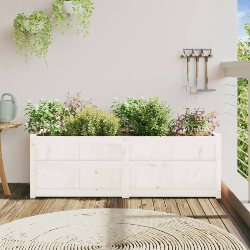 vidaXL Jardín-Jardinera madera maciza de 150x50x50 cm