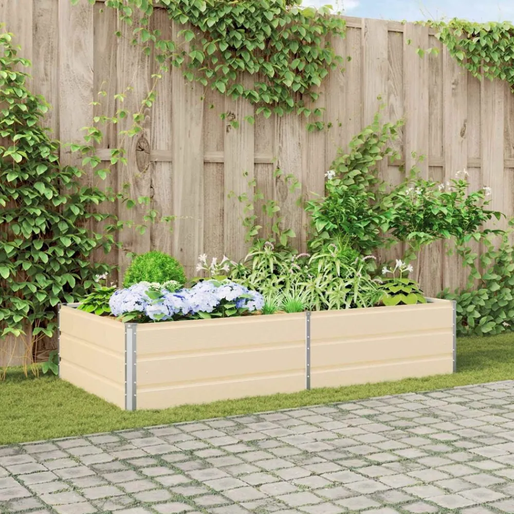 vidaXL Jardín-Jardinera 195 x 100 x 45 cm Acero Galvanizado
