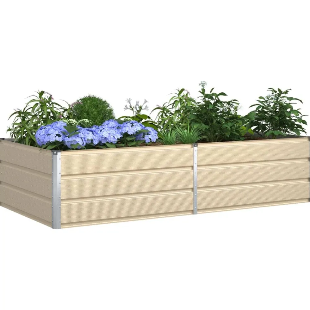 vidaXL Jardín-Jardinera 195 x 100 x 45 cm Acero Galvanizado