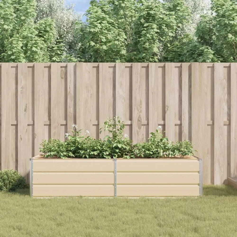vidaXL Jardín-Jardinera 195 x 100 x 45 cm Acero Galvanizado