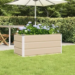 vidaXL Jardín-Jardinera 100 x 50 x 45 cm Acero Galvanizado