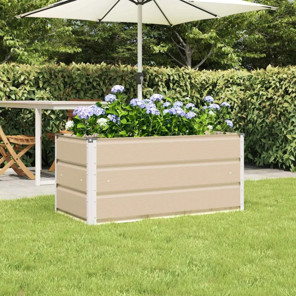 vidaXL Jardín-Jardinera 100 x 50 x 45 cm Acero Galvanizado