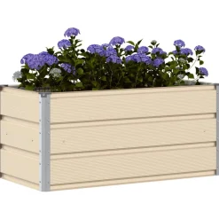 vidaXL Jardín-Jardinera 100 x 50 x 45 cm Acero Galvanizado