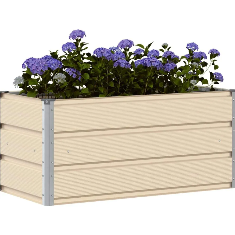 vidaXL Jardín-Jardinera 100 x 50 x 45 cm Acero Galvanizado