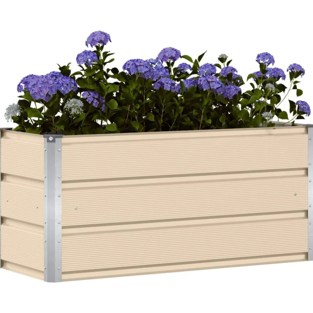 vidaXL Jardín-Jardinera 100 x 40 x 45 cm Acero
