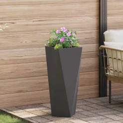 vidaXL Jardín-Jardinera 30 x 30 x 75 cm Acero
