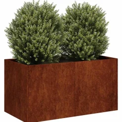 vidaXL Jardín-Jardinera oxidada 80x40x40 cm acero corten