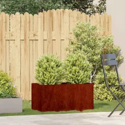 vidaXL Jardín-Jardinera oxidada 80x40x40 cm acero corten