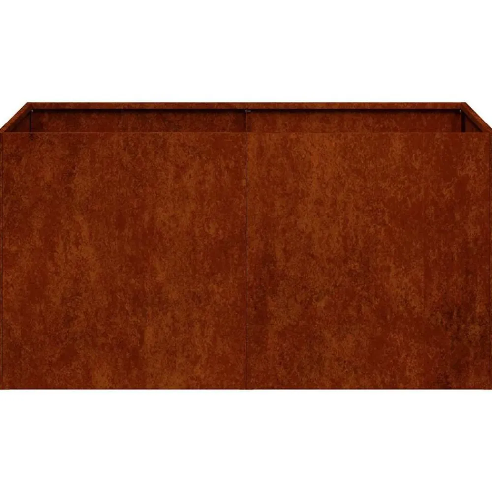 vidaXL Jardín-Jardinera oxidada 80x40x40 cm acero corten