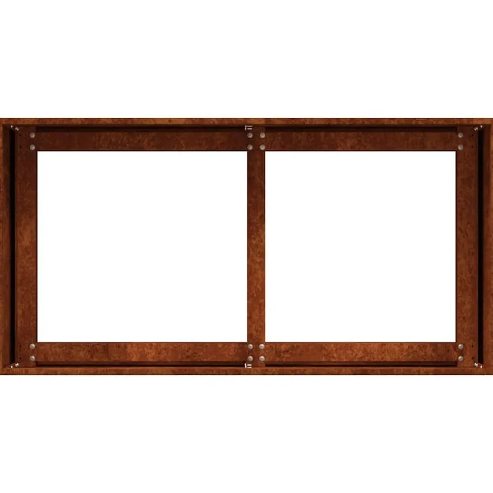vidaXL Jardín-Jardinera oxidada 80x40x40 cm acero corten