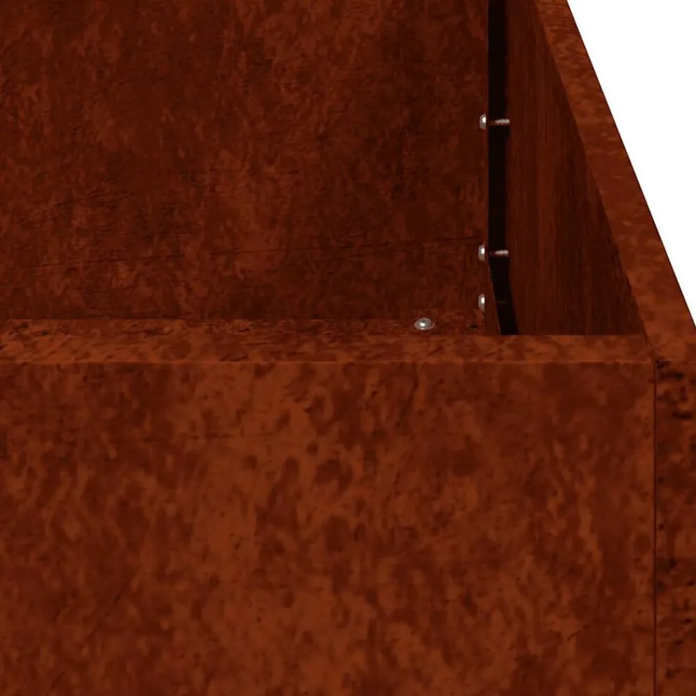 vidaXL Jardín-Jardinera oxidada 80x40x40 cm acero corten