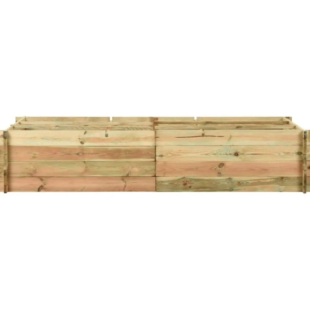 vidaXL Jardinera para verduras madera pino impregnada 197x100x40cm Outlet