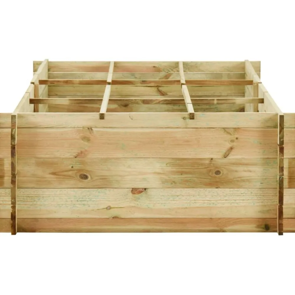 vidaXL Jardinera para verduras madera pino impregnada 197x100x40cm Outlet