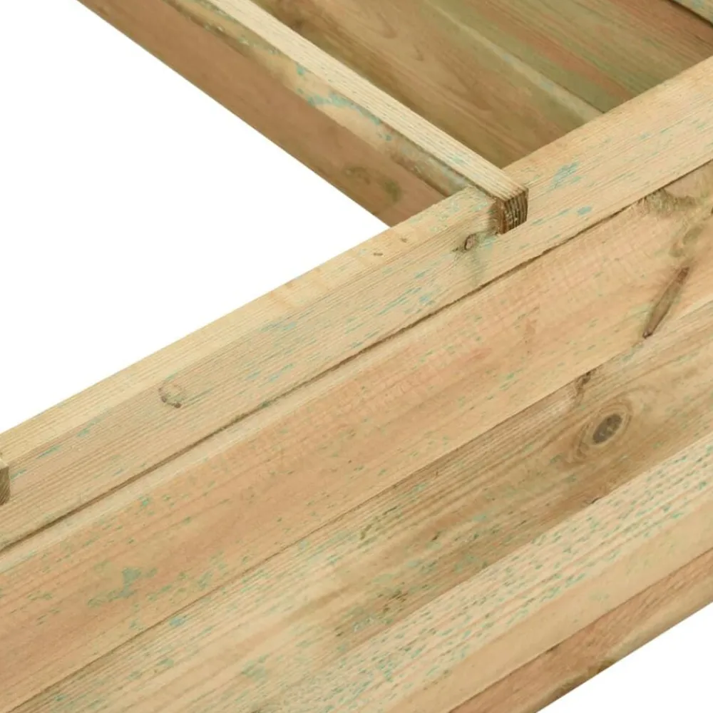 vidaXL Jardinera para verduras madera pino impregnada 197x100x40cm Outlet