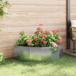 vidaXL Jardín-Jardinera Plateado 120 x 60 x 35 cm