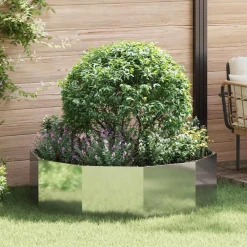 vidaXL Jardín-Jardinera Plateado 120 x 120 x 35 cm
