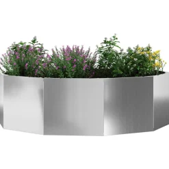 vidaXL Jardín-Jardinera Plateado 120 x 120 x 35 cm