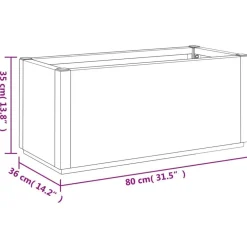 vidaXL Jardinera PP 80x36x35 cm Gris oscuro Hot