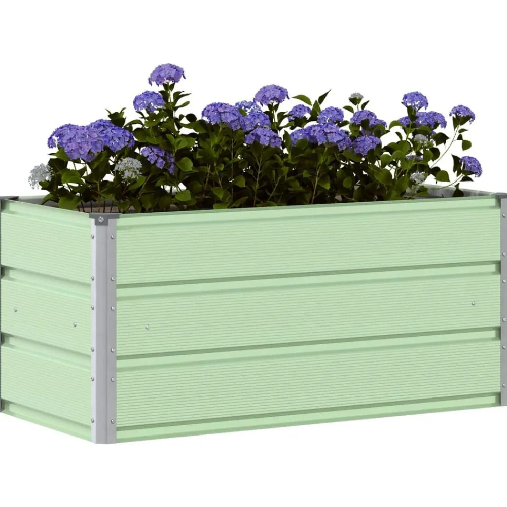 vidaXL Jardín-Jardinera 100 x 50 x 45 cm Acero Galvanizado