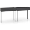 vidaXL Jardín-Jardineras 2 unidades acero galvanizado gris antracita