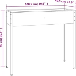vidaXL Jardín-Jardineras 2 unidades acero galvanizado gris antracita