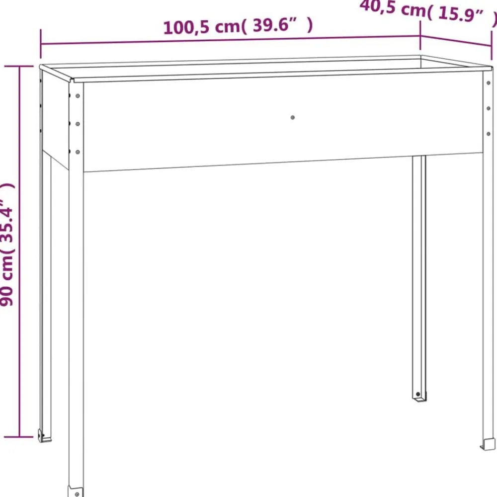 vidaXL Jardín-Jardineras 2 unidades acero galvanizado gris antracita